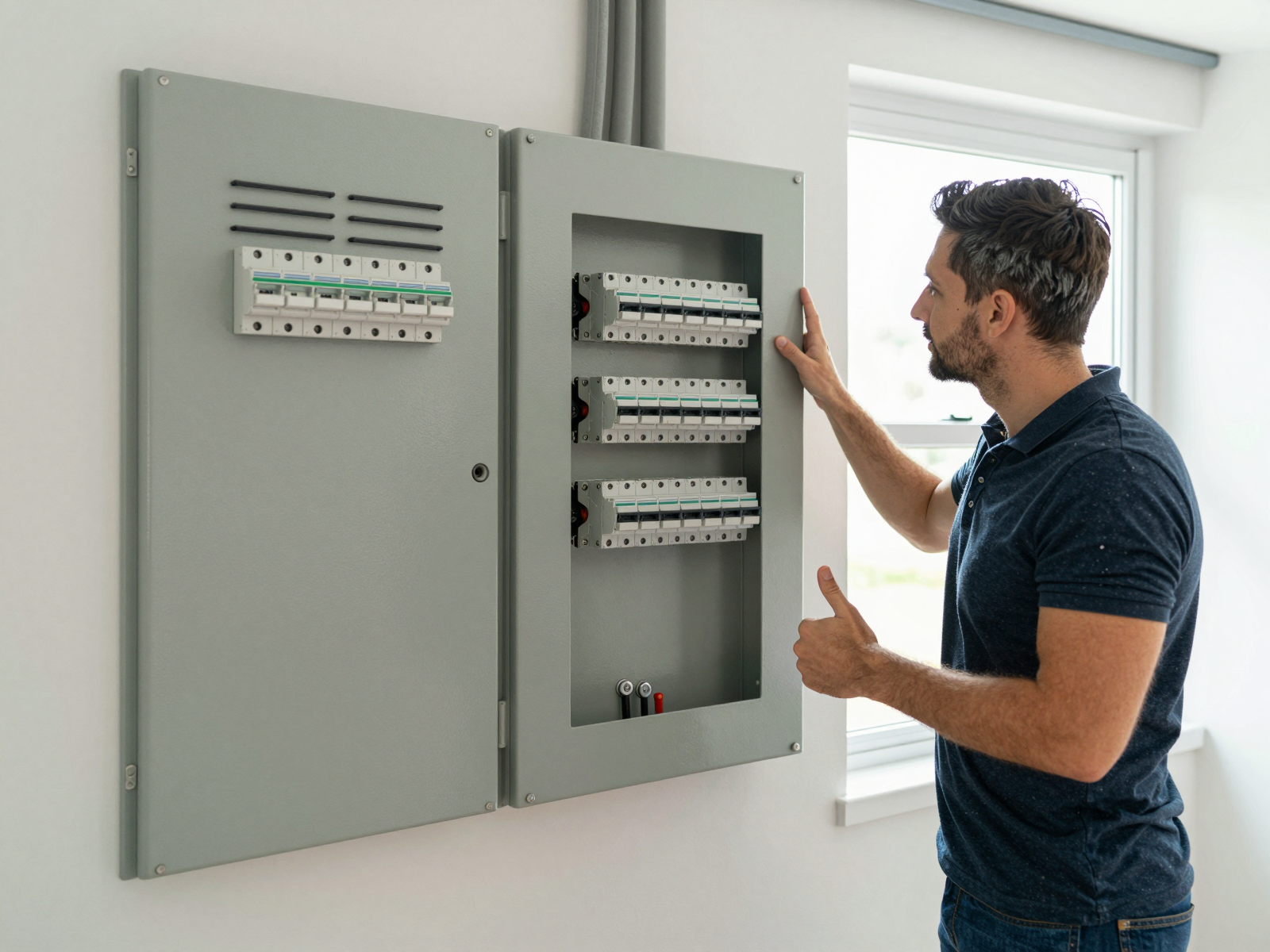 Completed residential electrical installation